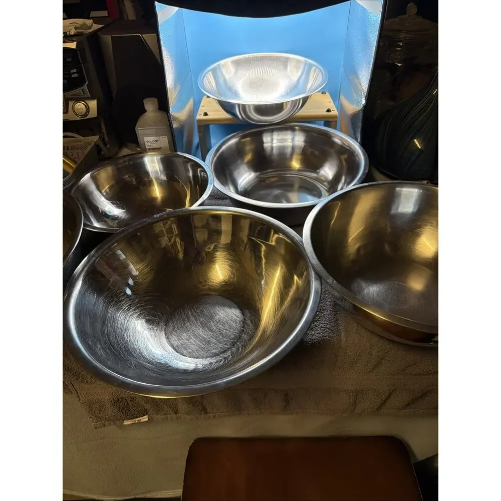 Mixing Bowls Set of 6, Stainless Steel Nesting Mixing Salad Bowl